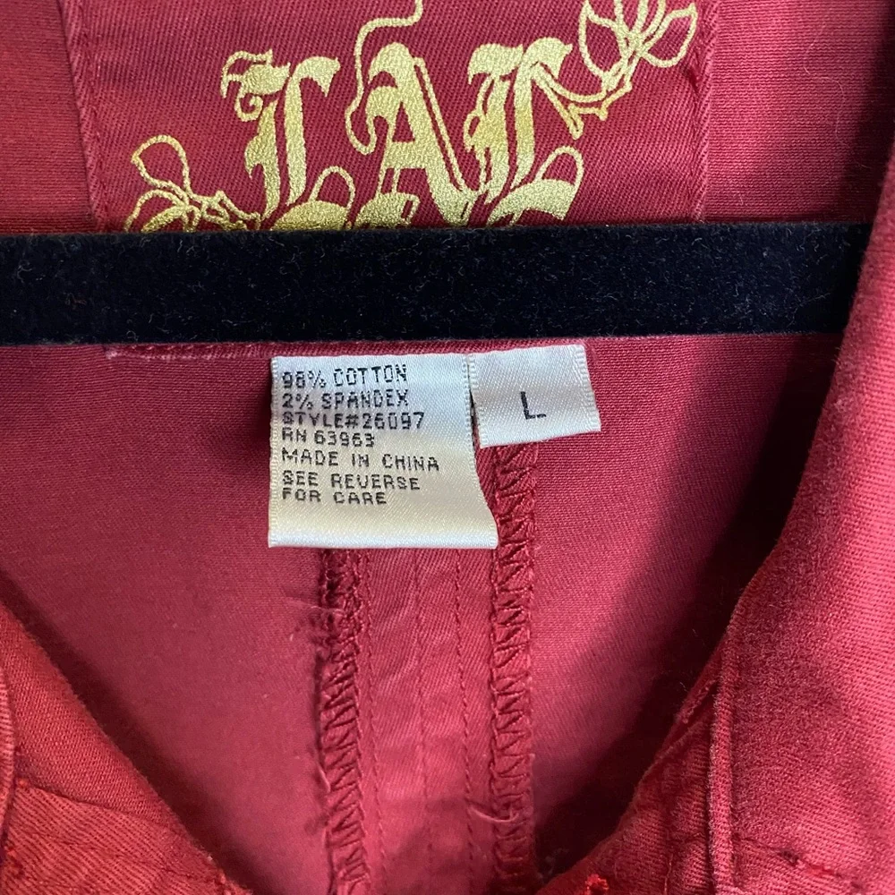 Love a Little reddish rust utility like trench jacket blazer, size L - Picture 6 of 8